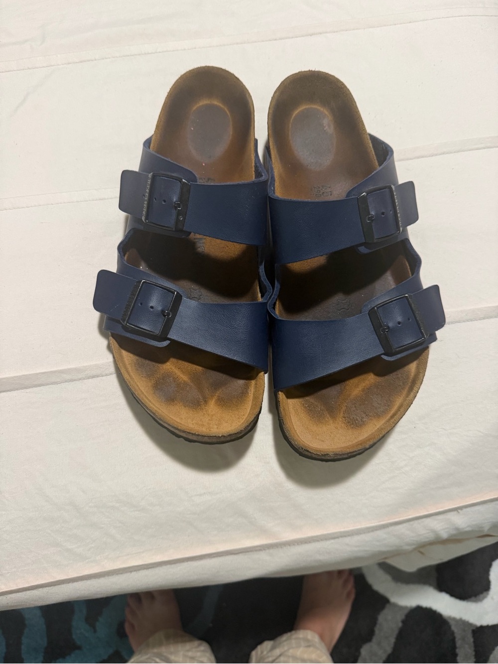 Birkenstock Arizona Navy Blue Double Strap Sandals - Picture 2 of 7